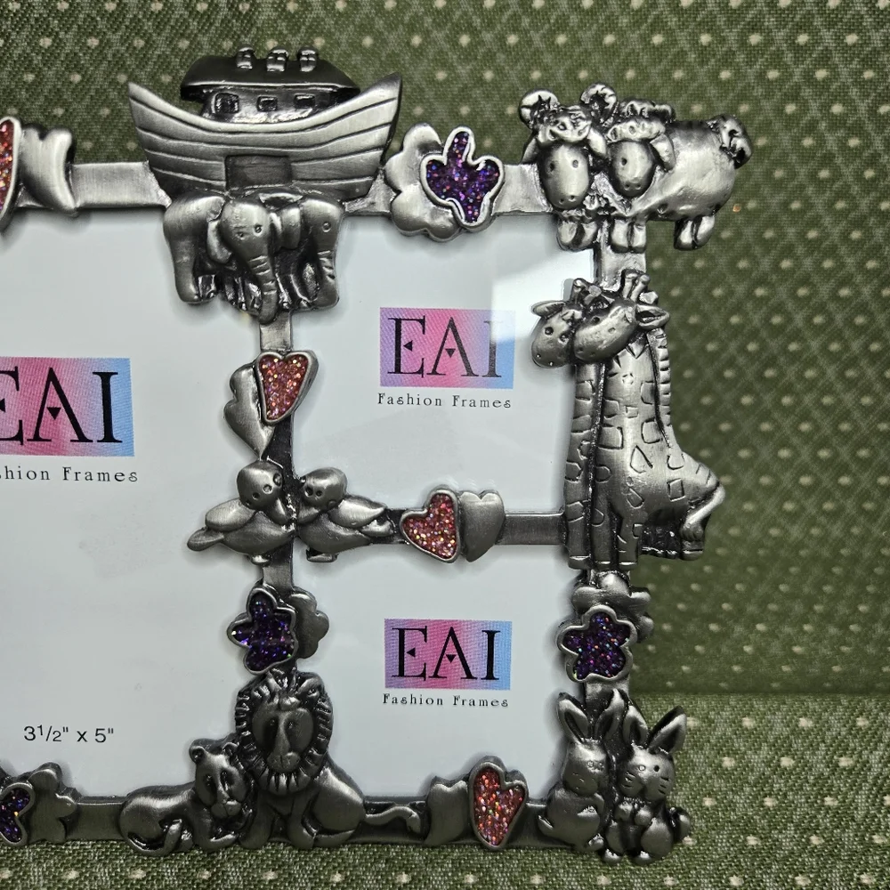Noah's Ark with Animals & Hearts Photo Frame